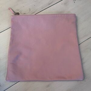 Clare V. Pink Leather Clutch